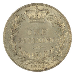 Alternative view of Victoria Shilling 1883 AUNC