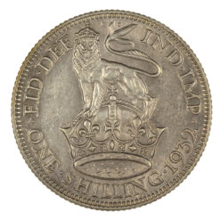 Alternative view of George V 1932 Shilling GEF/Unirculated
