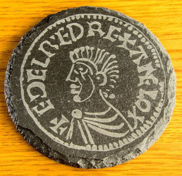 Athelred II penny slate coaster