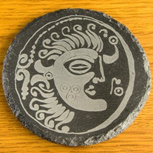 Armorica silver stater Welsh slate coaster