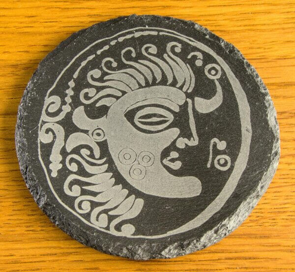 Armorica silver stater Welsh slate coaster