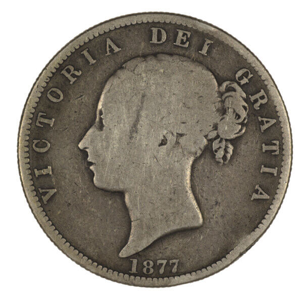 1877  Victoria Young Head Half Crown