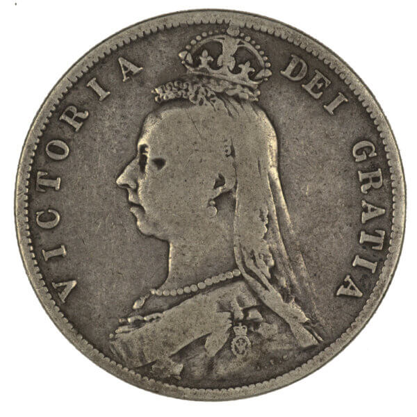 1888  Victoria Jubilee Head Half Crown, good fine. 