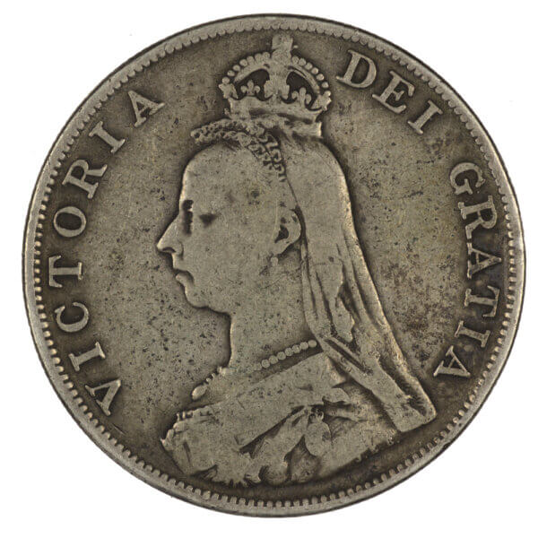 1890 double florin obverse