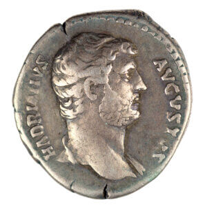 Hadrian denarius Pietas seated RIC 219