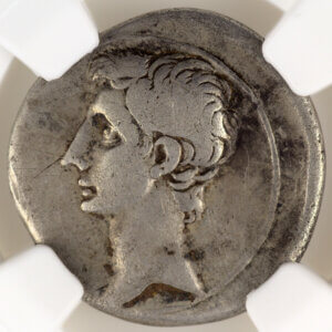 Octavian denarius RIC 254b