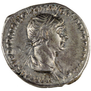 Trajan denarius Genius RIC 347