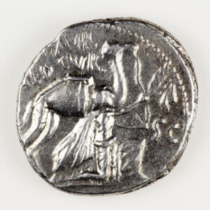 Roman Republic Denarius M Amelius Scourus RRC 422/1b