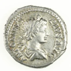 Caracalla Denarius, Dea Caelestis, Good Very Fine, RIC 130A