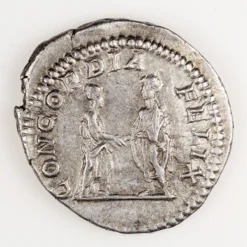 Caracalla Denarius, Caracalla & Plautilla , Good Very Fine, RIC 124A