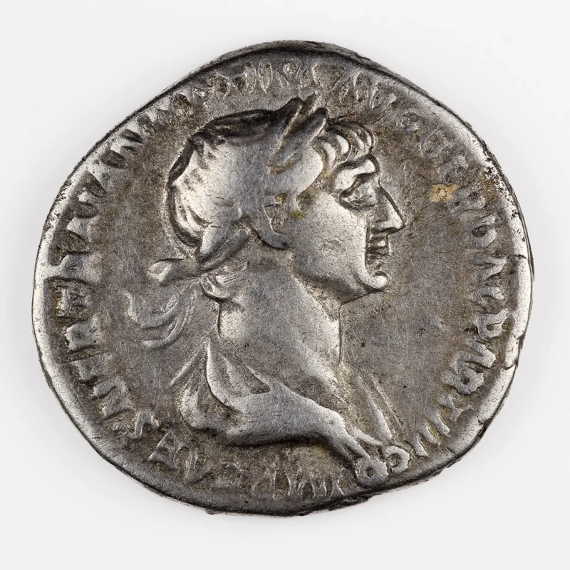 Trajan Denarius, Virtus, Very Fine, RIC 353